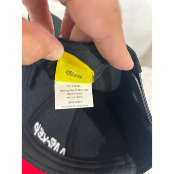 Mickey Mouse Hat with Ears Black Red Disney Snapback Classic Adjustable Unisex - Picture 6 of 8